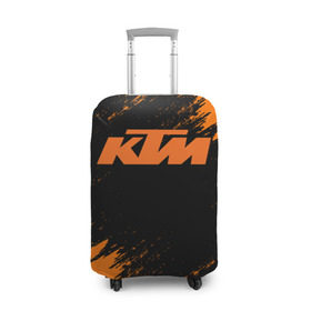 Чехол для чемодана 3D с принтом KTM в Екатеринбурге, 86% полиэфир, 14% спандекс | двустороннее нанесение принта, прорези для ручек и колес | Тематика изображения на принте: enduro | ktm | moto | moto sport | motocycle | sportmotorcycle | ктм | мото | мото спорт | мотоспорт | спорт мото