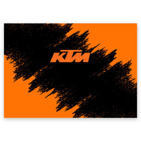 Поздравительная открытка с принтом KTM в Екатеринбурге, 100% бумага | плотность бумаги 280 г/м2, матовая, на обратной стороне линовка и место для марки
 | Тематика изображения на принте: enduro | ktm | moto | moto sport | motocycle | sportmotorcycle | ктм | мото | мото спорт | мотоспорт | спорт мото