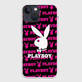 Чехол для iPhone 13 mini с принтом PLAYBOY | ПЛЕЙБОЙ (Z) в Екатеринбурге,  |  | Тематика изображения на принте: brand | brazzers | fake taxi | faketaxi | hub | mode | playboy | бразерс | бренд | мода | фейк такси