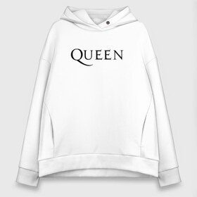 Женское худи Oversize хлопок с принтом QUEEN (НА СПИНЕ) в Екатеринбурге, френч-терри — 70% хлопок, 30% полиэстер. Мягкий теплый начес внутри —100% хлопок | боковые карманы, эластичные манжеты и нижняя кромка, капюшон на магнитной кнопке | queen | rock | we will rock you | брайан мэи | группа queen | группа квин | джон дикон | квин | королева | король | роджер тейлор | рок | фредди меркьюри