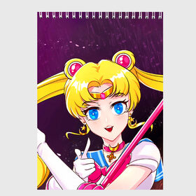 Скетчбук с принтом Sailor Moon в Екатеринбурге, 100% бумага
 | 48 листов, плотность листов — 100 г/м2, плотность картонной обложки — 250 г/м2. Листы скреплены сверху удобной пружинной спиралью | anime | japan | manga | sailor moon | аниме | девочка | девушка | луна | лунная призма | манга | сейлор мун | сэйлор мун | япония
