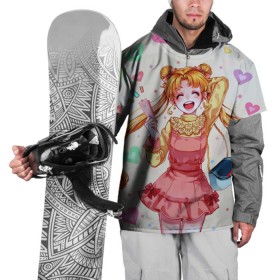 Накидка на куртку 3D с принтом SAILOR MOON в Екатеринбурге, 100% полиэстер |  | anime | japan | manga | sailor moon | аниме | девочка | девушка | луна | лунная призма | манга | сейлор мун | сэйлор мун | япония
