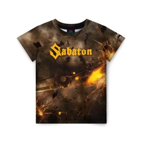 Детская футболка 3D с принтом Sabaton в Екатеринбурге, 100% гипоаллергенный полиэфир | прямой крой, круглый вырез горловины, длина до линии бедер, чуть спущенное плечо, ткань немного тянется | Тематика изображения на принте: battle | panzerkampf | primo victoria | sabaton | the art of war | the great war | атака мертвецов | бисмарк | броден | войны | группа | йоаким | латный ботинок | метал | ночные ведьмы | пауэр | рок | рыцарские доспехи | сабатон