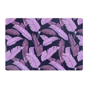 Магнитный плакат 3Х2 с принтом Tropical leaves 4 purple в Екатеринбурге, Полимерный материал с магнитным слоем | 6 деталей размером 9*9 см | leaves | palms. тропические | tropical | листья | пальмы