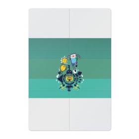 Магнитный плакат 2Х3 с принтом Финн и Джейк в Екатеринбурге, Полимерный материал с магнитным слоем | 6 деталей размером 9*9 см | Тематика изображения на принте: vdpartat | время приключений | финн и джейк