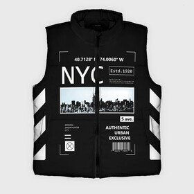 Мужской жилет утепленный 3D с принтом New York Strips в Екатеринбурге,  |  | fashion | hypebeast | off | off white | streetwear | virgil abloh | white | вайт | итальянский | мода | офф | офф вайт | стаил | стритвир | уличный | урбан