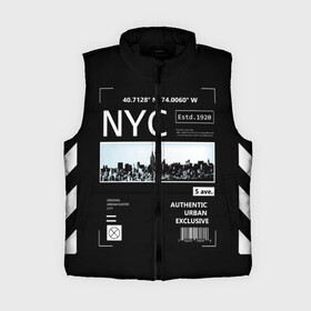 Женский жилет утепленный 3D с принтом New York Strips в Екатеринбурге,  |  | fashion | hypebeast | off | off white | streetwear | virgil abloh | white | вайт | итальянский | мода | офф | офф вайт | стаил | стритвир | уличный | урбан