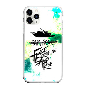 Чехол для iPhone 11 Pro Max матовый с принтом Papa Roach в Екатеринбурге, Силикон |  | face everything and rise | papa roach | американский рок | папа роч | рок | таракан