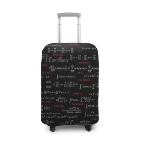Чехол для чемодана 3D с принтом Математические формулы в Екатеринбурге, 86% полиэфир, 14% спандекс | двустороннее нанесение принта, прорези для ручек и колес | алгебра | вычисления | геометрия | дроби | интегралы | матан | математика | формулы | школа | шпаргалка