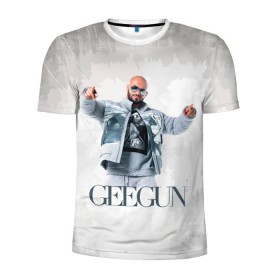 Мужская футболка 3D спортивная с принтом Джиган в Екатеринбурге, 100% полиэстер с улучшенными характеристиками | приталенный силуэт, круглая горловина, широкие плечи, сужается к линии бедра | geegun | rap | джиган | музыка | реп | репер | хип хоп