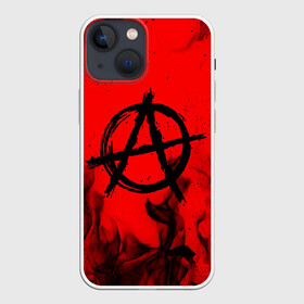 Чехол для iPhone 13 mini с принтом АНАРХИЯ | ANARCHY в Екатеринбурге,  |  | anarchy | bright | fire | flame | heat | light | riot | rock | wildfire | анархия | бунт | знаки | искры | музыка | огненный | огонь | панки | пламя | пожар | рок | символ