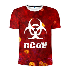 Мужская футболка 3D спортивная с принтом nCoV. в Екатеринбурге, 100% полиэстер с улучшенными характеристиками | приталенный силуэт, круглая горловина, широкие плечи, сужается к линии бедра | coronavirus | plague inc | plague inc: evolved | вирус в китае | кнр | коронавирус | плагуе инк | плагуе инк: эволвед | эпидемия