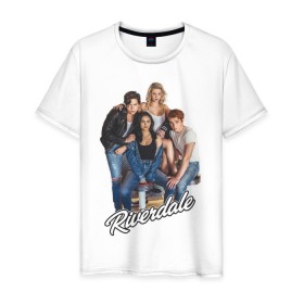 Мужская футболка хлопок с принтом Riverdale heroes в Екатеринбурге, 100% хлопок | прямой крой, круглый вырез горловины, длина до линии бедер, слегка спущенное плечо. | go bulldogs | jughead | pop s | riverdale | vdgerir