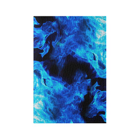 Обложка для паспорта матовая кожа с принтом СИНИЙ ОГОНЬ в Екатеринбурге, натуральная матовая кожа | размер 19,3 х 13,7 см; прозрачные пластиковые крепления | bright | fire | flame | heat | light | texture | wildfire | искры | огненный | огонь | пламя | пожар | синий огонь | текстуры