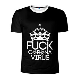 Мужская футболка 3D спортивная с принтом F*ck coronavirus в Екатеринбурге, 100% полиэстер с улучшенными характеристиками | приталенный силуэт, круглая горловина, широкие плечи, сужается к линии бедра | china | coronavirus | covid | ncov | virus | болезнь | вирус | карантин | китай | коронавирус | пандемия | эпидемия
