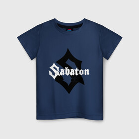 Детская футболка хлопок с принтом SABATON. в Екатеринбурге, 100% хлопок | круглый вырез горловины, полуприлегающий силуэт, длина до линии бедер | sabaton | даниель муллбак | йоаким броден | крис рёланд | оскар монтелиус | пэр сундстрём | рикард сунден | сабатон | тоббе энглунд | томми юханссон | ханнес ван дал