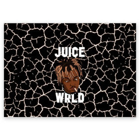 Поздравительная открытка с принтом Juice WRLD. в Екатеринбурге, 100% бумага | плотность бумаги 280 г/м2, матовая, на обратной стороне линовка и место для марки
 | eminem | godzilla | juice wrld | rap | американский рэпер | годзила | зарубежный реп | маршалл брюс мэтерс | музыка | реп | рэпер | эминем