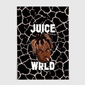 Постер с принтом Juice WRLD. в Екатеринбурге, 100% бумага
 | бумага, плотность 150 мг. Матовая, но за счет высокого коэффициента гладкости имеет небольшой блеск и дает на свету блики, но в отличии от глянцевой бумаги не покрыта лаком | Тематика изображения на принте: eminem | godzilla | juice wrld | rap | американский рэпер | годзила | зарубежный реп | маршалл брюс мэтерс | музыка | реп | рэпер | эминем