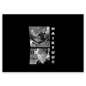 Поздравительная открытка с принтом Haikuu!! в Екатеринбурге, 100% бумага | плотность бумаги 280 г/м2, матовая, на обратной стороне линовка и место для марки
 | Тематика изображения на принте: anime | haikuu | manga. | аниме | волейбол | манга