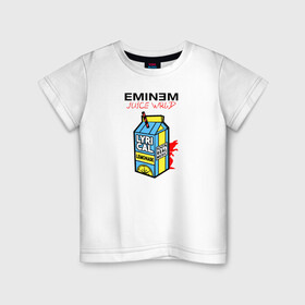 Детская футболка хлопок с принтом Eminem Juice WRLD Godzilla в Екатеринбурге, 100% хлопок | круглый вырез горловины, полуприлегающий силуэт, длина до линии бедер | 100 сок | eminem | godzilla | juice | juice wrld | logo | music | rap | альбом | годзилла | джус | джюс | лейбл | лирика | лирический | лого | логотип | рэп | сок | трубочка | эминем