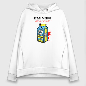 Женское худи Oversize хлопок с принтом Eminem Juice WRLD Godzilla в Екатеринбурге, френч-терри — 70% хлопок, 30% полиэстер. Мягкий теплый начес внутри —100% хлопок | боковые карманы, эластичные манжеты и нижняя кромка, капюшон на магнитной кнопке | 100 сок | eminem | godzilla | juice | juice wrld | logo | music | rap | альбом | годзилла | джус | джюс | лейбл | лирика | лирический | лого | логотип | рэп | сок | трубочка | эминем