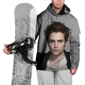 Накидка на куртку 3D с принтом РОБЕРТ ПАТТИНСОН в Екатеринбурге, 100% полиэстер |  | batman | robert pattinson | the batman | twilight | бэтмен | роберт паттинсон | сумерки