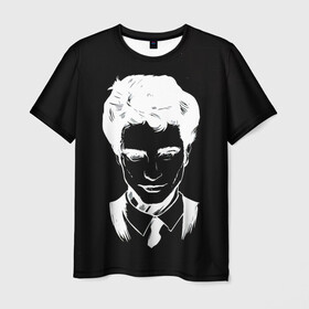 Мужская футболка 3D с принтом РОБЕРТ ПАТТИНСОН в Екатеринбурге, 100% полиэфир | прямой крой, круглый вырез горловины, длина до линии бедер | batman | robert pattinson | the batman | twilight | бэтмен | роберт паттинсон | сумерки