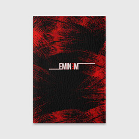 Обложка для паспорта матовая кожа с принтом Eminem в Екатеринбурге, натуральная матовая кожа | размер 19,3 х 13,7 см; прозрачные пластиковые крепления | 3d | eminem | группа | исполнитель | лого | логотип | музыка | музыкант | надпись | реп | репер