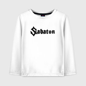 Детский лонгслив хлопок с принтом SABATON в Екатеринбурге, 100% хлопок | круглый вырез горловины, полуприлегающий силуэт, длина до линии бедер | sabaton | даниель муллбак | йоаким броден | крис рёланд | оскар монтелиус | пэр сундстрём | рикард сунден | сабатон | тоббе энглунд | томми юханссон | ханнес ван дал