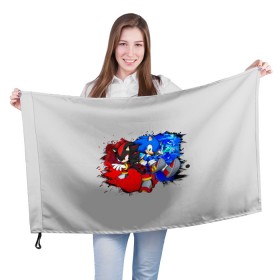 Флаг 3D с принтом Sonic в Екатеринбурге, 100% полиэстер | плотность ткани — 95 г/м2, размер — 67 х 109 см. Принт наносится с одной стороны | sonic | sonic 2020 | ежик | кино | мультфильм | соник 2020 | соник фильм