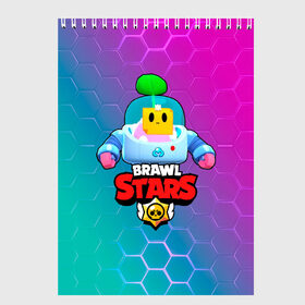 Скетчбук с принтом BRAWL STARS (SPROUT) [2] в Екатеринбурге, 100% бумага
 | 48 листов, плотность листов — 100 г/м2, плотность картонной обложки — 250 г/м2. Листы скреплены сверху удобной пружинной спиралью | 8 bit | android | brawl | brawl stars | clash | clash royale | game | leon | royale | sprout | stars | андроид | игра | кольт | леон | мобильные игры | спраут