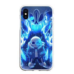 Чехол для iPhone XS Max матовый с принтом UNDERTALE в Екатеринбурге, Силикон | Область печати: задняя сторона чехла, без боковых панелей | asriel dreemurr | chara | frisk | gaster blaster | sans | undertale | азриэль дримурр | андертейл | гастер | меттатон | санс | фриск | чара