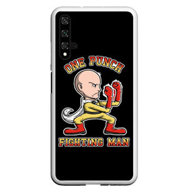 Чехол для Honor 20 с принтом ONE-PUNCH MAN в Екатеринбурге, Силикон | Область печати: задняя сторона чехла, без боковых панелей | one punch man | onepunchman | oppai | saitama | ван панч мен | ванпанчмен | макото миядзаки | сайтама | человек один удар