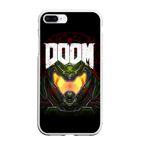 Чехол для iPhone 7Plus/8 Plus матовый с принтом DOOM ETERNAL в Екатеринбурге, Силикон | Область печати: задняя сторона чехла, без боковых панелей | demons | devil | doom | doom eternal | doom slayer | hell | slayer | ад | демоны | дум