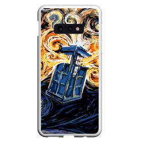 Чехол для Samsung S10E с принтом Van Gogh Tardis в Екатеринбурге, Силикон | Область печати: задняя сторона чехла, без боковых панелей | david tennant | doctor who | jodie whittaker | matt smith | space | tardis | time | время | девид теннант | джоди уиттакер | доктор | доктор кто | космос | мэтт смит | тардис