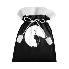 Подарочный 3D мешок с принтом Одинокий Пингвин в Екатеринбурге, 100% полиэстер | Размер: 29*39 см | animal | art | bird | black | pinguin | space | stars | арт | горы | животное | животные | звезды | космос | крылья | луна | небо | пингвин | птица | темнота