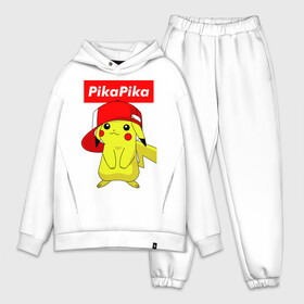 Мужской костюм хлопок OVERSIZE с принтом ПИКАЧУ в Екатеринбурге,  |  | pika pika | pikachu | pokemon | пика пика | пикачу | покемон