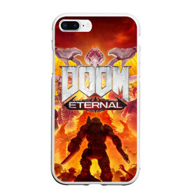 Чехол для iPhone 7Plus/8 Plus матовый с принтом DOOM Eternal в Екатеринбурге, Силикон | Область печати: задняя сторона чехла, без боковых панелей | doom eternal | esport | game | дорога в ад | дум | дум энтернал | игра | кибердемон | киберспорт | тир