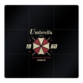 Магнитный плакат 3Х3 с принтом Umbrella Corporation в Екатеринбурге, Полимерный материал с магнитным слоем | 9 деталей размером 9*9 см | 2 | biohazard | claire | evil | horror | raccoon | resident | survival | t virus | t вирус | выживание | зла | кеннеди | клэр | леон | обитель | раккун | редфилд | скотт | ужас