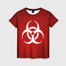 Женская футболка 3D с принтом Plague Inc (Коронавирус) в Екатеринбурге, 100% полиэфир ( синтетическое хлопкоподобное полотно) | прямой крой, круглый вырез горловины, длина до линии бедер | 2019 | biohazard | china | coronavirus | covid 19 | inc | medicine | ncov | ncov19 | ncov2019 | plague | survivor | virus | warning | вирус | китай | коронавирус | медик | медицина