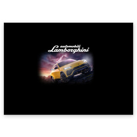 Поздравительная открытка с принтом Lamborghini Urus в Екатеринбурге, 100% бумага | плотность бумаги 280 г/м2, матовая, на обратной стороне линовка и место для марки
 | audi | auto | aventador | lamborghini | murcielago | urus | авто | автомобиль | ам | ламба | ламборгини | машина | машины | спорткар | урус