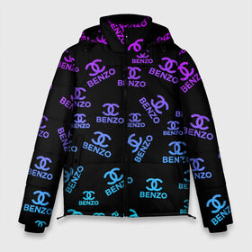 Мужская зимняя куртка 3D с принтом Benzo Gang - Big Baby Tape в Екатеринбурге, верх — 100% полиэстер; подкладка — 100% полиэстер; утеплитель — 100% полиэстер | длина ниже бедра, свободный силуэт Оверсайз. Есть воротник-стойка, отстегивающийся капюшон и ветрозащитная планка. 

Боковые карманы с листочкой на кнопках и внутренний карман на молнии. | Тематика изображения на принте: baby | big | dj tape | dragonborn | freestyle | hoodrich tales | music | tape | wow tv | биг бейби | егор | клип | музыка | олегович | ракитин | тейп
