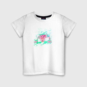 Детская футболка хлопок с принтом Neon Tiger в Екатеринбурге, 100% хлопок | круглый вырез горловины, полуприлегающий силуэт, длина до линии бедер | neon | suprime | tiger | мерч