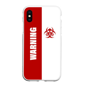 Чехол для iPhone XS Max матовый с принтом Warning Virus в Екатеринбурге, Силикон | Область печати: задняя сторона чехла, без боковых панелей | 2019   ncov | coronavirus | covid | covid 19 | ncov | virus | арт | биологическая опасность | болезнь | вирус | знак | карантин | корона | коронавирус | короновирус | мем | мой руки | оставайся дома | пандемия | помой руки