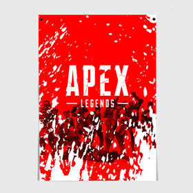 Постер с принтом APEX LEGENDS в Екатеринбурге, 100% бумага
 | бумага, плотность 150 мг. Матовая, но за счет высокого коэффициента гладкости имеет небольшой блеск и дает на свету блики, но в отличии от глянцевой бумаги не покрыта лаком | apex | apex legends | апекс легенда | апекс легендс | апекс легендс игра. | легендс игра
