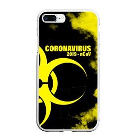 Чехол для iPhone 7Plus/8 Plus матовый с принтом Coronavirus 2019 - nCoV в Екатеринбурге, Силикон | Область печати: задняя сторона чехла, без боковых панелей | 2019   ncov | coronavirus | covid | covid 19 | ncov | virus | арт | биологическая опасность | болезнь | вирус | знак | карантин | корона | коронавирус | короновирус | мем | мой руки | оставайся дома | пандемия | помой руки