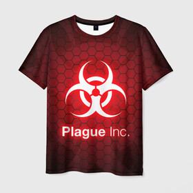 Мужская футболка 3D с принтом PLAGUE INC в Екатеринбурге, 100% полиэфир | прямой крой, круглый вырез горловины, длина до линии бедер | inc evolved | plague evolved | plague inc | plague inc evolved | plague пк. | игра вирус