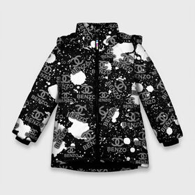 Зимняя куртка для девочек 3D с принтом Benzo Gang - Big Baby Tape в Екатеринбурге, ткань верха — 100% полиэстер; подклад — 100% полиэстер, утеплитель — 100% полиэстер. | длина ниже бедра, удлиненная спинка, воротник стойка и отстегивающийся капюшон. Есть боковые карманы с листочкой на кнопках, утяжки по низу изделия и внутренний карман на молнии. 

Предусмотрены светоотражающий принт на спинке, радужный светоотражающий элемент на пуллере молнии и на резинке для утяжки. | baby | big | dj tape | dragonborn | freestyle | hoodrich tales | music | tape | wow tv | биг бейби | егор | клип | музыка | олегович | ракитин | тейп