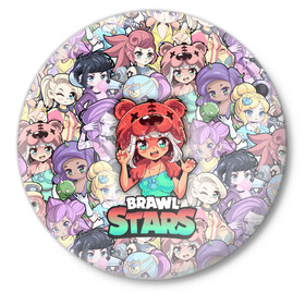 Значок с принтом BrawlStars Girls (Oko) в Екатеринбурге,  металл | круглая форма, металлическая застежка в виде булавки | Тематика изображения на принте: 8 | bit | brawl | brawlstars | bs | girls | nita | oko | stars | virus | бит | бравл | бравлеры | бравлстарс | бравлы | браво | бровл | броул | броулбол | бс | вирус | герои | девочки | игра | медведь | мультик | нита | образ | око | персо