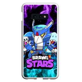 Чехол для Samsung S10E с принтом BRAWL STARS MECHA CROW в Екатеринбурге, Силикон | Область печати: задняя сторона чехла, без боковых панелей | brawl stars | brawl stars mecha crow | brawler | crow | leon shark | penny | бравл старз | бравлер | ворон | леон акула | пенни